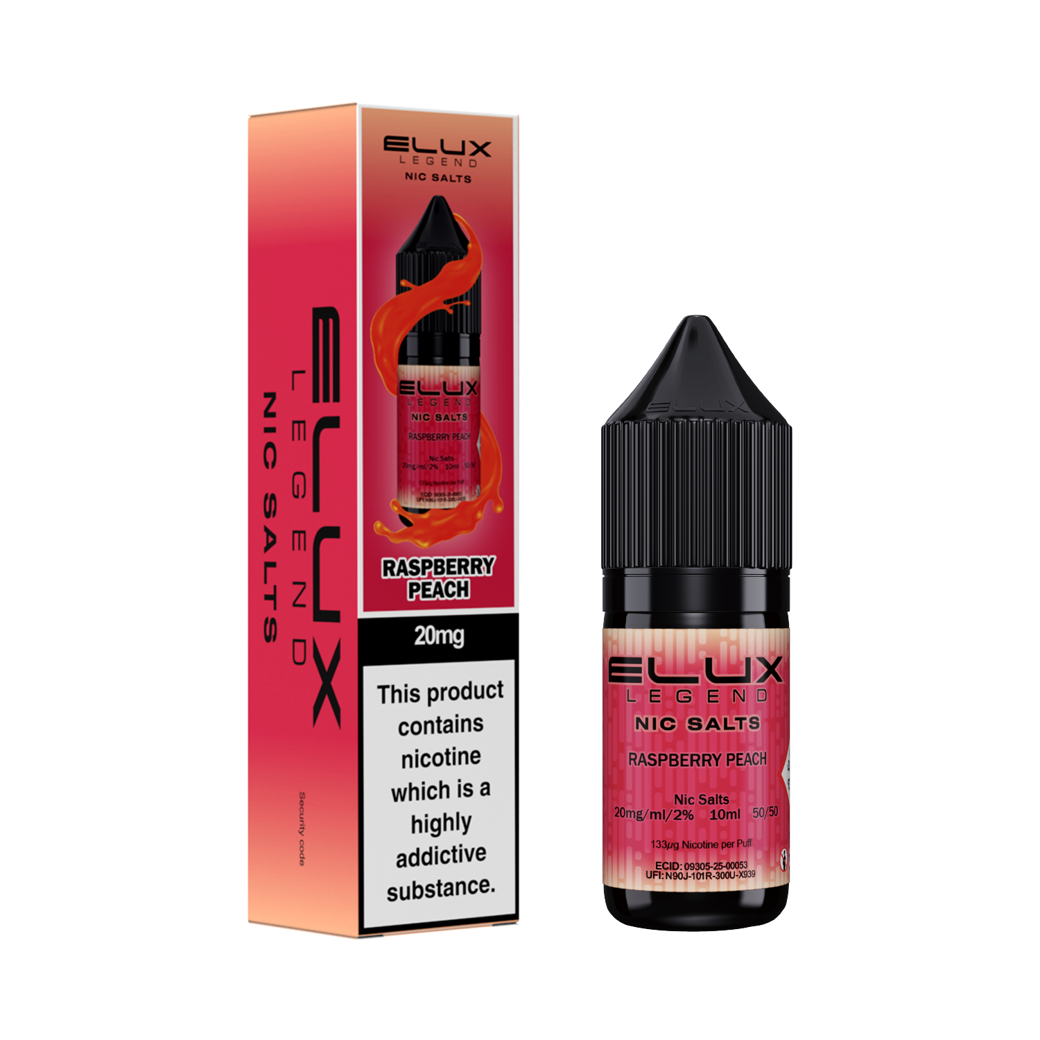 Elux Legend Nic Salts Raspberry Peach