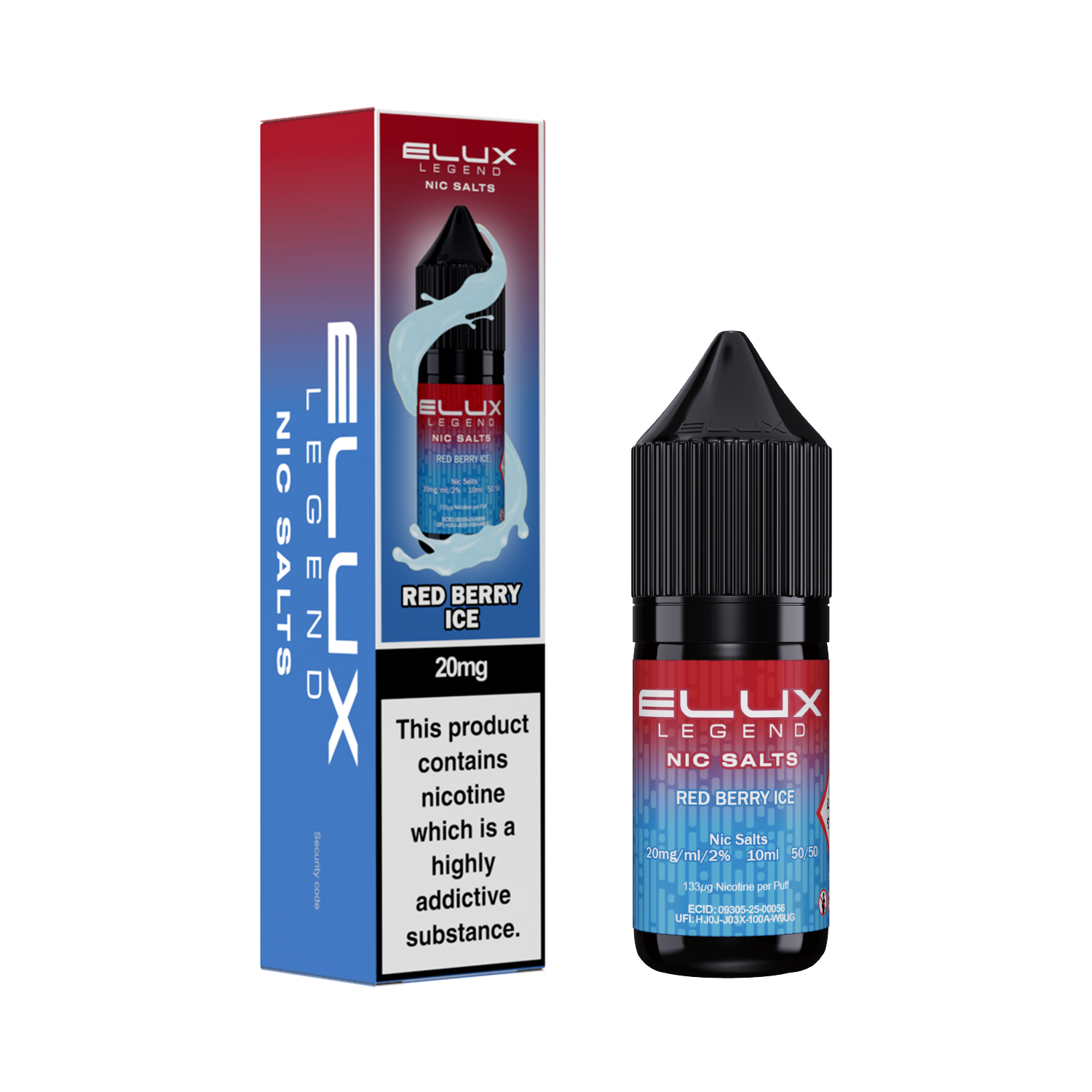 Elux Legend Nic Salts Red Berry Ice